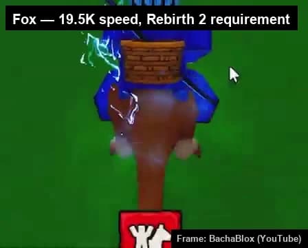 A player riding the Fox pet at night in Ride A Pet